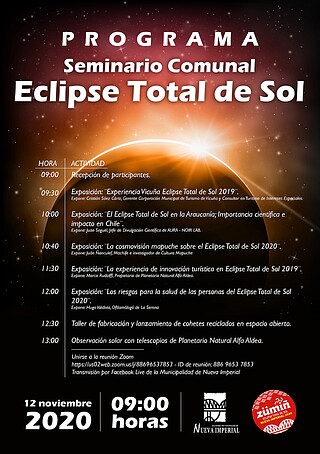 Electronic Poster: Charla Eclipse Solar 2020 para la Municipalidad de Nueva Imperial