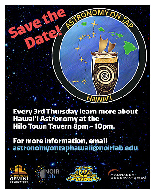 Social media graphic for Hawaiʻi Astronomy on Tap.