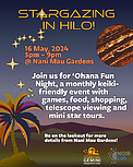 Flier for the Hilo stargazing event on 18 April 2024