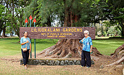 Leinani Lozi and K.T. Cannon-Eger at Liliʻuokalani Park and Gardens in Hilo