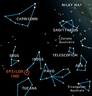 Naked-eye locator map for Epsilon Indi
