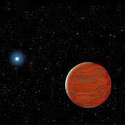 Artist's conceptualization of a white and brown dwarfs