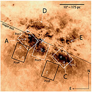 Central region of M82 at optical wavelengths