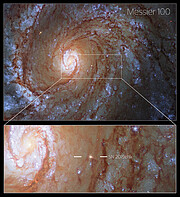 Hubble Space Telescope image of SN 2019ehk (annotated)