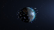 Constellation satellites in low Earth orbits (artist’s impression, not to scale)