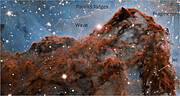 Pared de la Nebulosa de Carina (etiquetado)