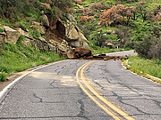 Landslide on the road to Kitt Peak