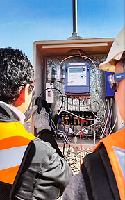 Registradores de datos instalados en Cerro Pachón