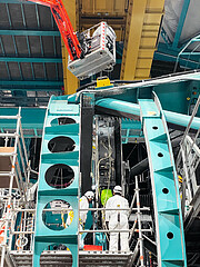 Rubin Observatory's secondary mirror is installed onto the telescope