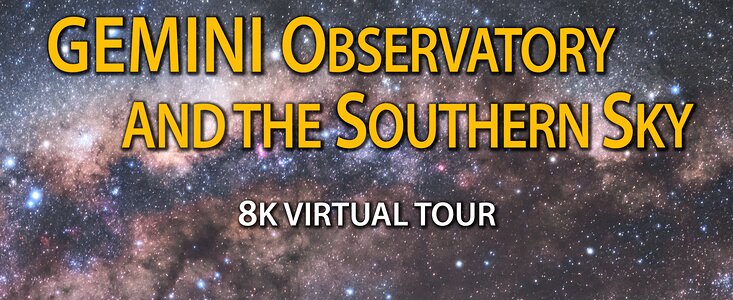 Poster for the planetarium show Gemini Observatory and the Southern Sky