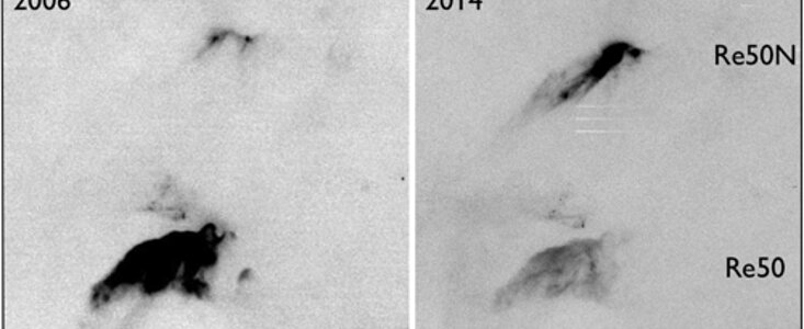 The region of Re50 and Re50N observed in 2006 and 2014