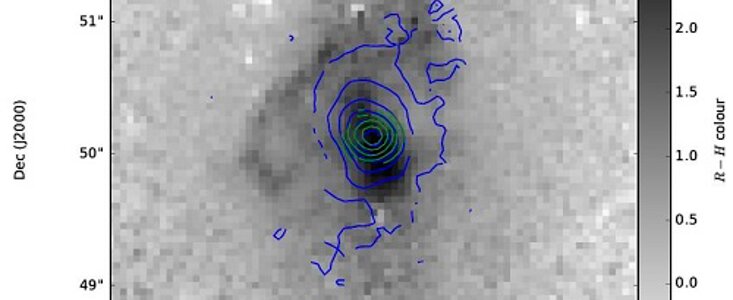 Gemini/NIFS image of emission contours