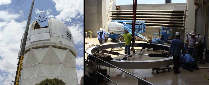 Kitt Peak 4-m Mayall Receives New Top End Ring