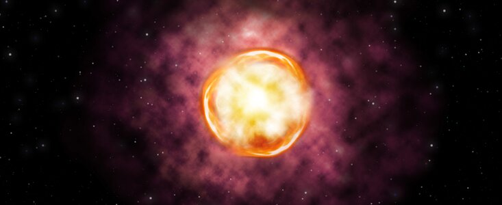Artist’s concept of the SN 2016iet pair-instability supernova