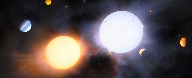Artist’s Impression of a Giant-Giant Binary