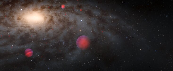 Artist’s Illustration of Brown Dwarfs Surrounding the Milky Way