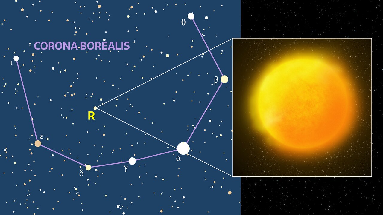 Artist's impression of R Coronae Borealis