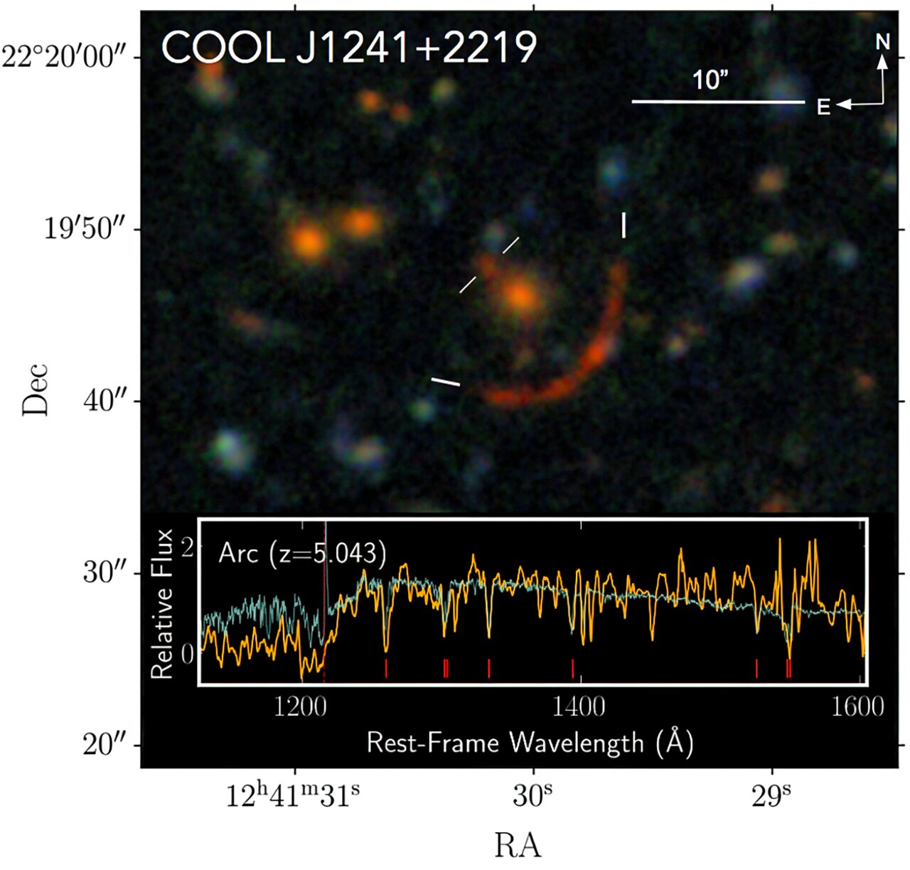 Gravitationally lensed image of the galaxy COOL J1241+2219