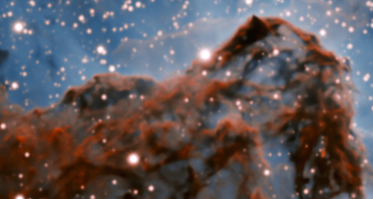 Carina Nebula Western Wall (without adaptive optics)