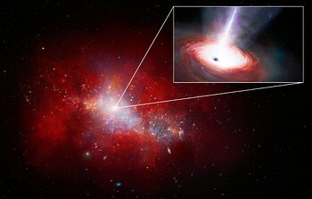 NSF NOIRLab Astronomers Discover the Fastest-Feeding Black Hole in the Early Universe