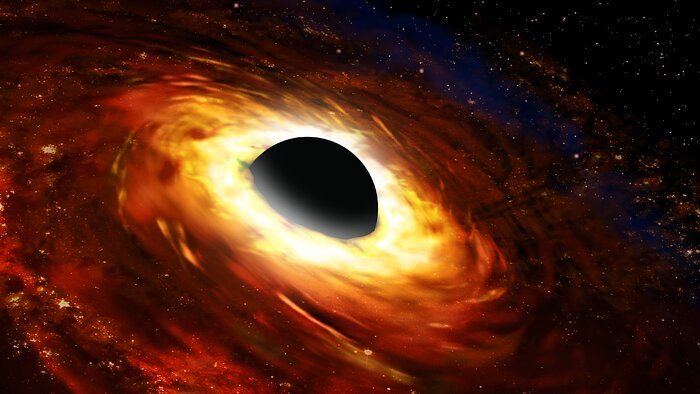 Artist's impression of a black hole and accretion disk