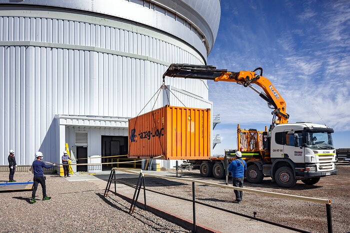 GHOST spectrograph arriving at Gemini South