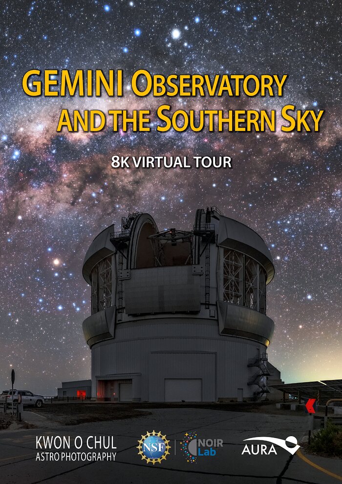 Poster for the planetarium show Gemini Observatory and the Southern Sky