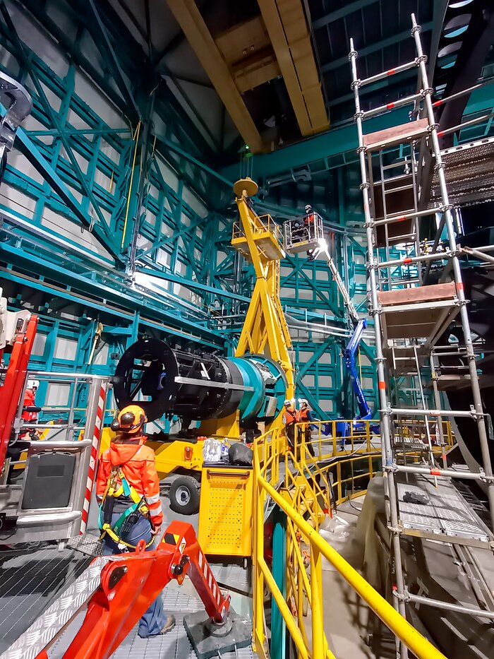 Vera C. Rubin Observatory Commissioning Camera install