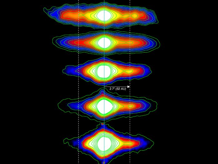 Dusting for Clues: Gemini Discovers Evidence for Colliding Bodies in Planet Forming Disk