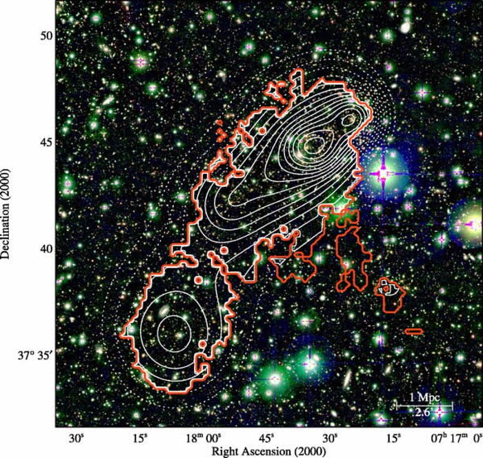 Region around the cluster MACS J0717.5+3745