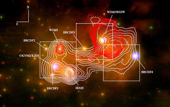 Composite image of W51 IRS2