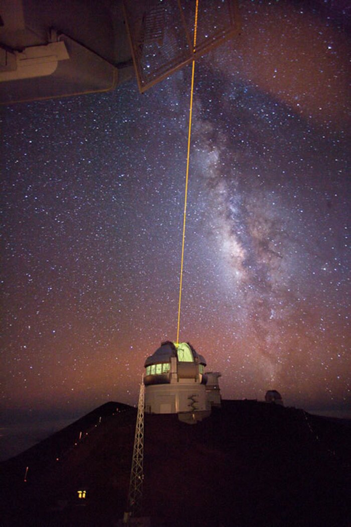 Gemini North LGS system and Milky Way