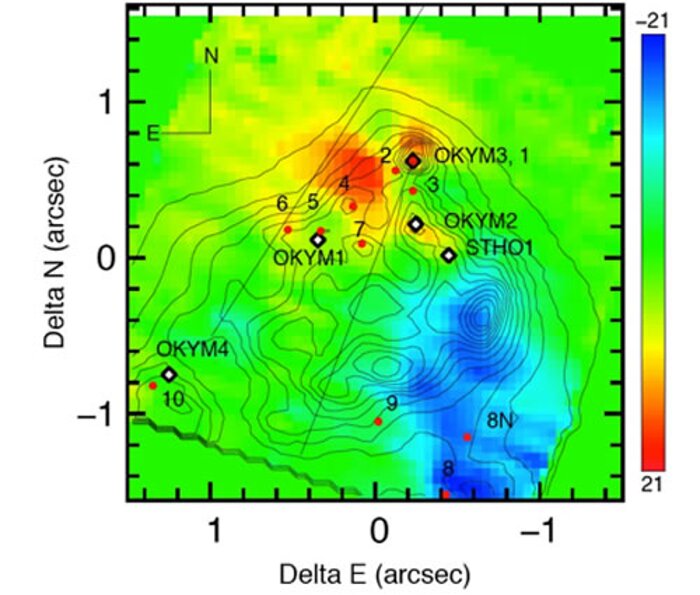 Adaptive Optics Reveals Strange Dynamics in Ultra-Compact Star-forming Region