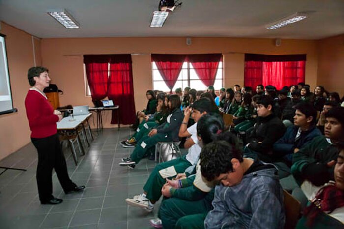 School presentation by Nancy Levenson