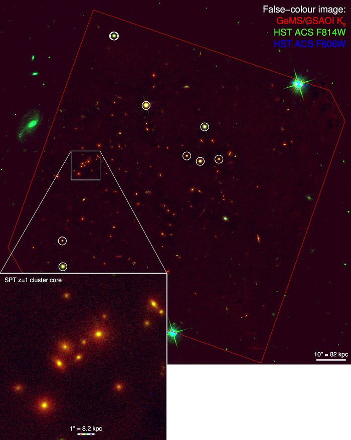 False-color image of SPT-CL J0546–5345