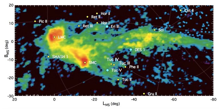 Milky Way satellite candidates