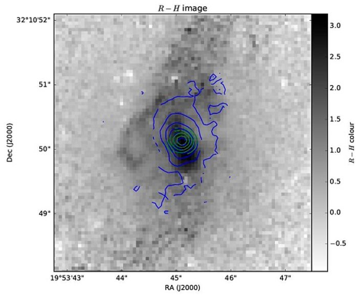 Gemini/NIFS image of emission contours