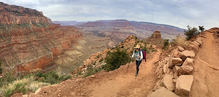 Stéphanie Juneau hiking at Grand Canyon