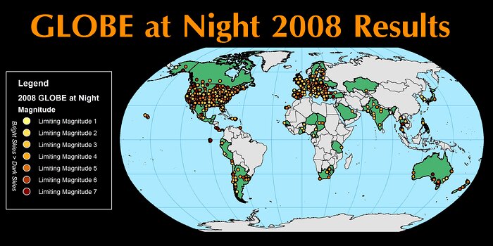 GLOBE at Night 2008 Results a Solid Step Toward IYA 2009