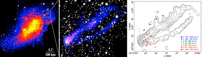 Nearby Galaxy shows spectacular X-ray tails with embedded active star formation