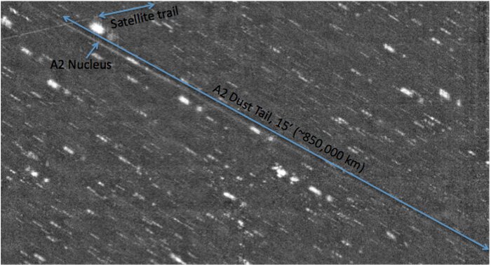 New Camera at WIYN images an Asteroid with a Long Tail