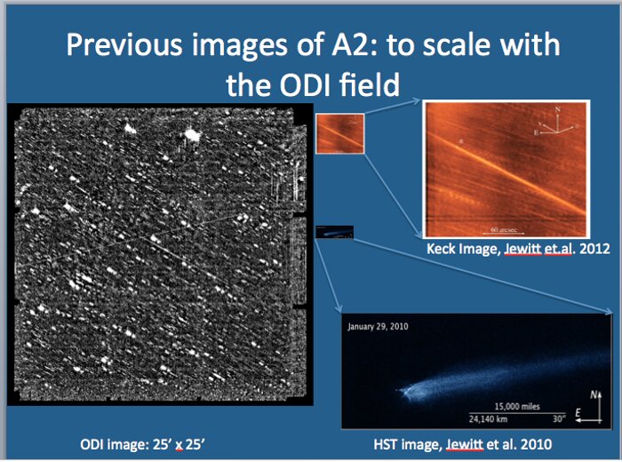 New Camera at WIYN images an Asteroid with a Long Tail