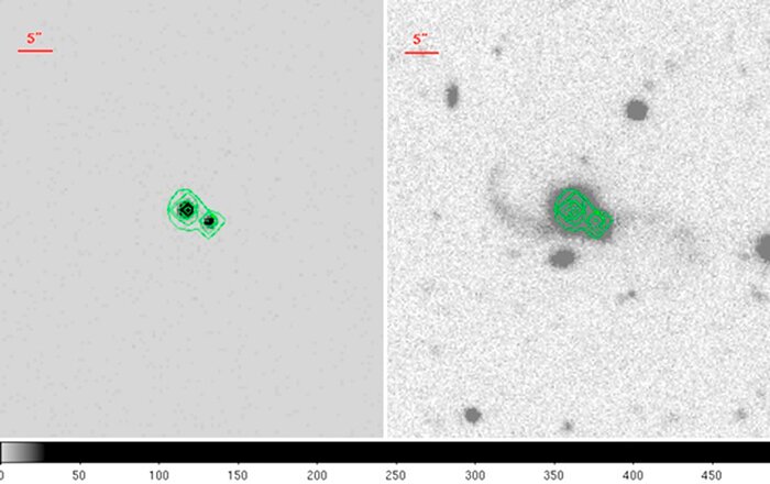 Caught in the act: a merging binary QSO