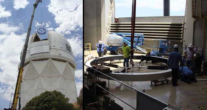 Kitt Peak 4-m Mayall Receives New Top End Ring