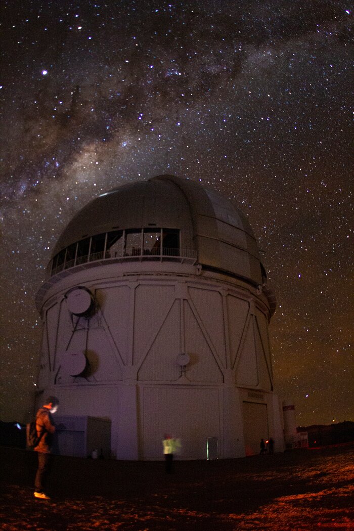 Milky Way above Víctor M. Blanco 4-meter Telescope