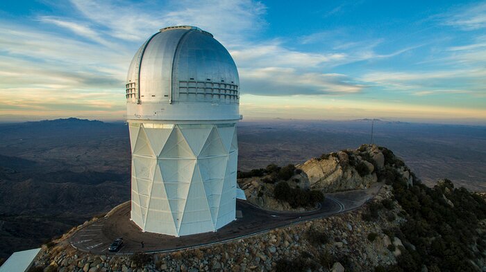 The Nicholas U. Mayall 4-meter Telescope aerial view