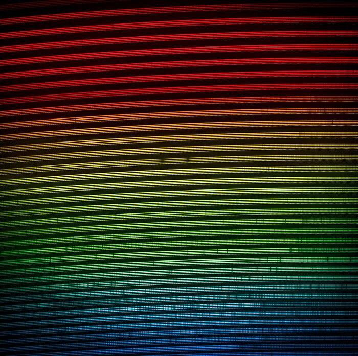 Espectro 2D en color sobre Gliese 486 (luz visible)