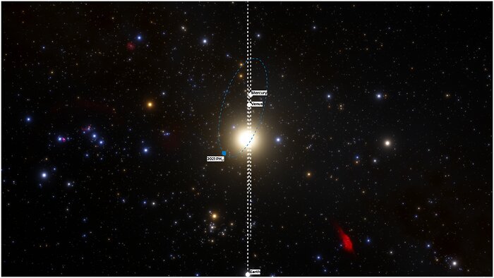 View of orbits face-on