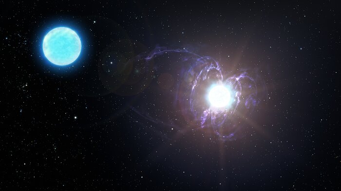 Artist’s impression of a highly unusual star that may evolve into a magnetar