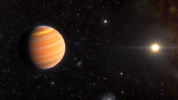 Artist’s Impression of a Hot Jupiter Progenitor Orbiting a Star